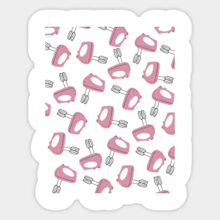 Pink and Grey Hand Mixer Pattern Sticker